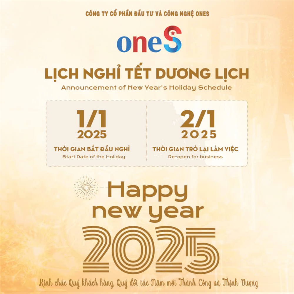 THÔNG BÁO NGHỈ TẾT DƯƠNG LỊCH 2025